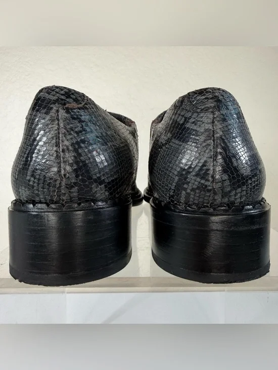Vince Delmar Slip-On Snake Skin Print Leather Loafers Dress Shoes Size 9.5 - Picture 4 of 13